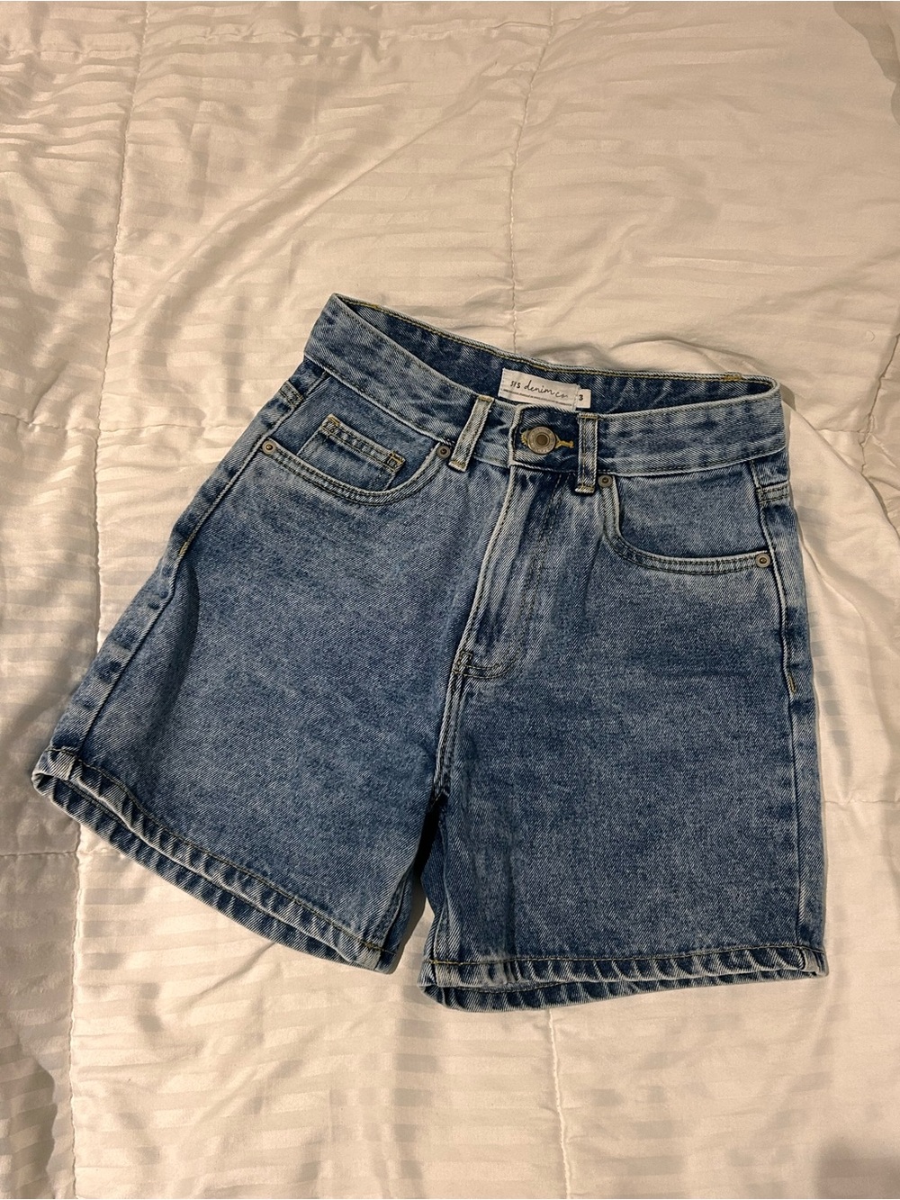 Urban Outfitters Light Blue High-Waist Denim Shorts